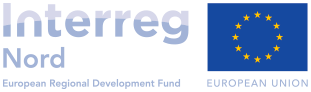 Interreg Nord European Regional Development Fund -logo and European Union -lippu